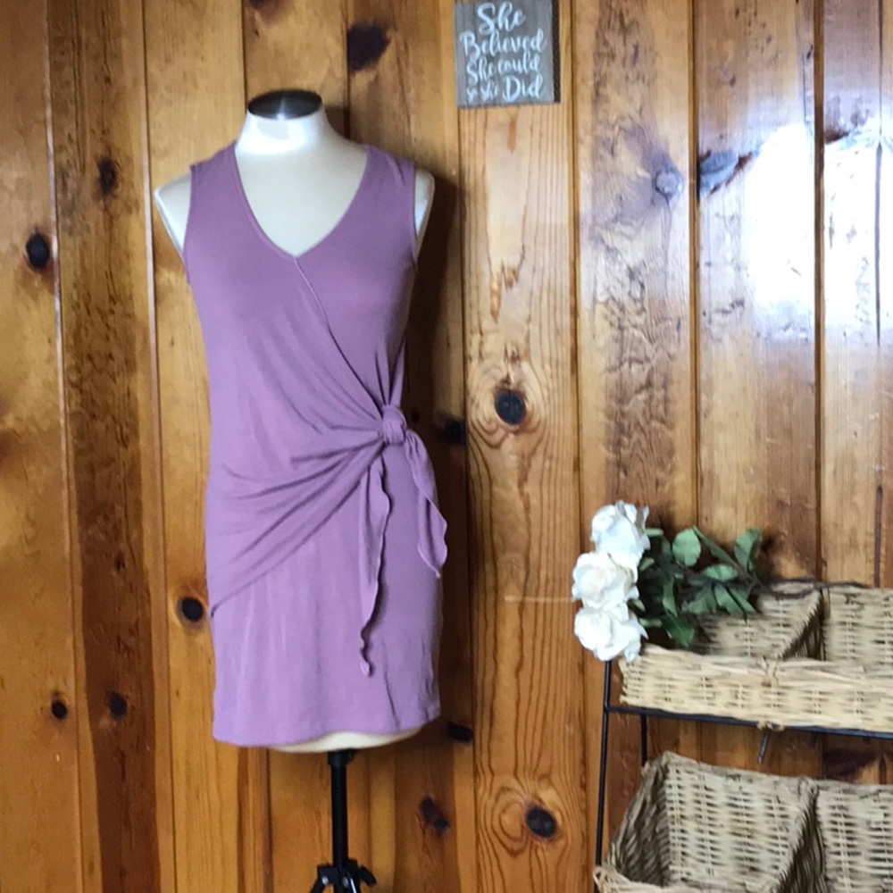 Drew Mauve wrap  sleeveless dress Extra small